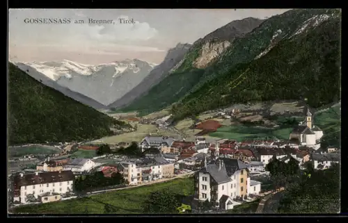 AK Gossensass, Ortspartie am Brenner