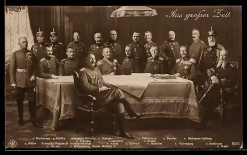 AK Heerführer Ludendorff, Kaiser Wilhelm II., Hindenburg, Kronprinz Wilhelm v. Preussen