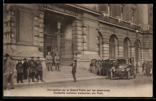 AK Brüssel, Deutsche Soldaten bewachen die Post