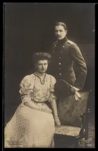 AK Prinz Eitel Friedrich von Preussen und seine Gemahlin