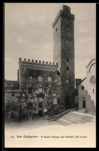 AK San Gimignano, Il Nuovo Palazzo del Podestà XIII. secolo
