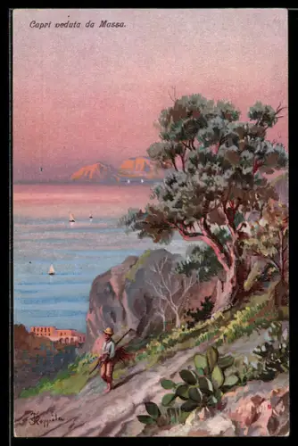 Künstler-AK Napoli, Capri da Massa