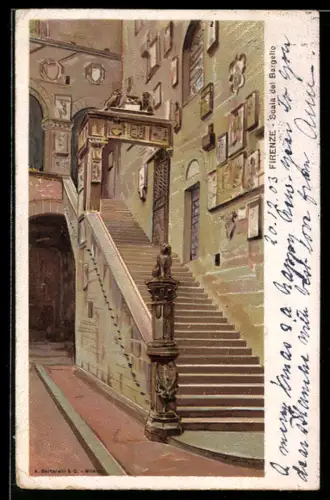 Lithographie Firenze, Scala del Bargello