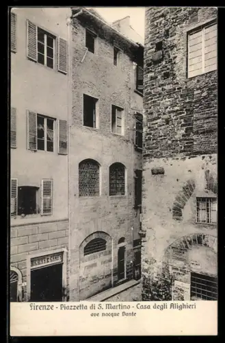 AK Firenze, Piazzetta di S. Martino, Casa degli Alighieri