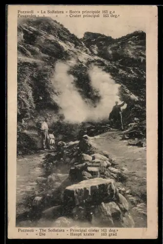 AK Pozzuoli / Pouzzoles, La Solfatara, Bocca principale, crater principal, Vulkan