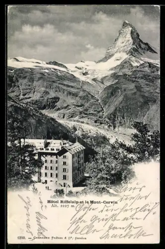 AK Riffelalp, Hôtel Riffelalp et le Mont-Cervin