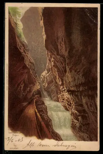 AK Ragaz, Ende Taminaschlucht