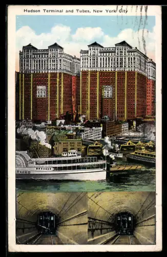 AK New York, NY, Hudson terminal and Tubes, U-Bahn