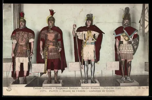 AK Paris, Musée de l`Armée, Costume de guerre, Romain