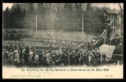 AK Friedrichsruh, Beisetzung von Bismarck 1899