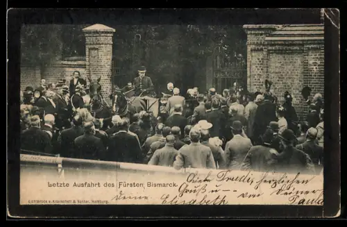 AK Letzte Aufahrt des Fürsten Bismarck