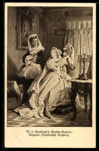 AK Figur der Eugenie aus Goethe`s Die Natürliche Tochter