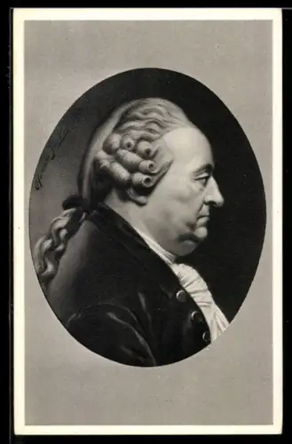 Künstler-AK Portrait Johann Caspar Goethe, des berühmten Dichters Vater