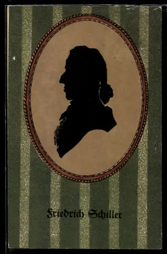 AK Friedrich Schiller, Scherenschnitt