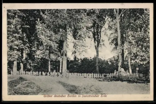 AK Friedhof deutscher Soldaten in Frankreich