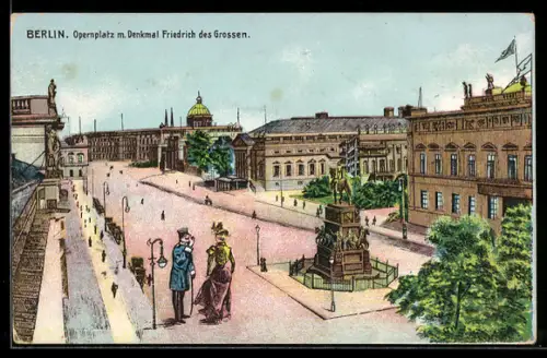AK Berlin, Opernplatz, Denkmal Friedrich des Grossen