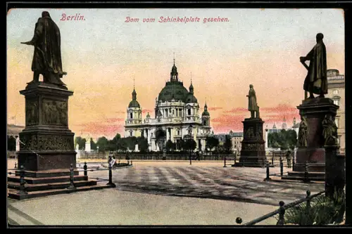 AK Berlin, Dom vom Schinkelplatz gesehen