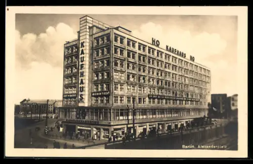AK Berlin, Alexanderplatz mit HO Kaufhaus