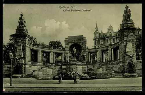 AK Halle a. Sa., Kaiser Wilhelm-Denkmal