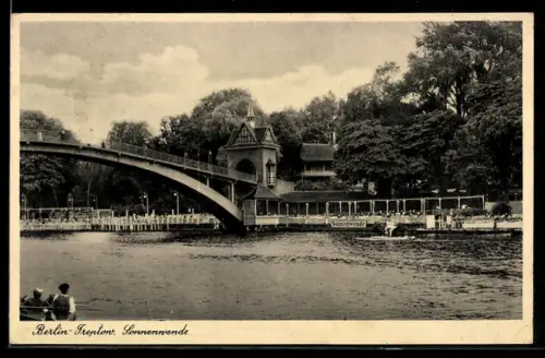 AK Berlin-Treptow, Sonnenwende, Brückenpartie