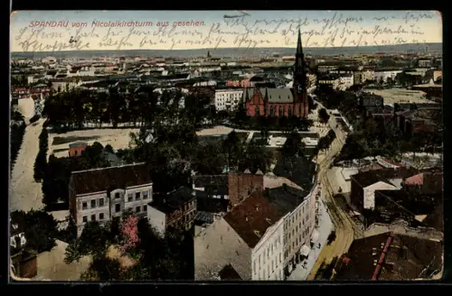 AK Berlin-Spandau, Blick vom Nicolaikirchturm aus