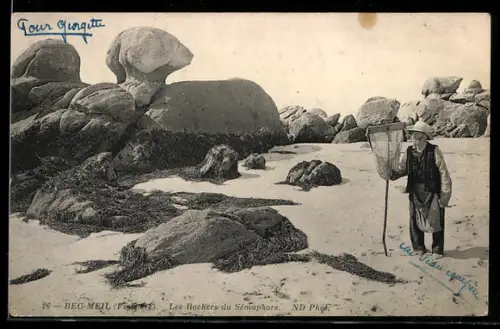 AK Beg-Meil, Fischer am Strand