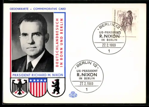 AK Richard Nixon, Präsident der USA, Deutschlandbesucht in Bonn und Berlin