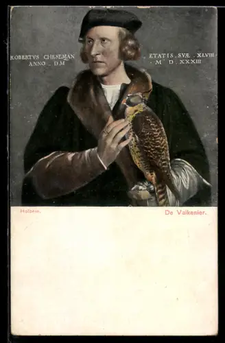 Künstler-AK Robertus Cheseman mit Falke