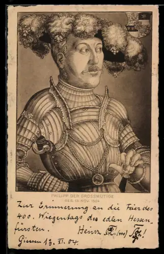 AK Philipp der Grossmütige von Hessen-Darmstadt