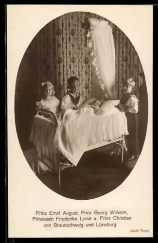 AK Prinz Ernst August, Prinz Georg Wilhelm, Prinzessin Friederike Luise von Braunschweig u. Lüneburg