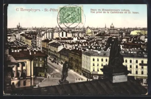 AK St.Pétersbourg, Vue prise de la Cathédrale de St. Isaac