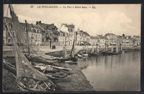 AK Le Pouliguen, Le Port à Marée basse
