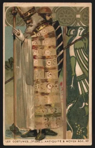 Sammelbild Bordeaux, Carillon, Cours Victor Hugo 140, Cordonnerie, Kleriker steht neben einem Soldaten