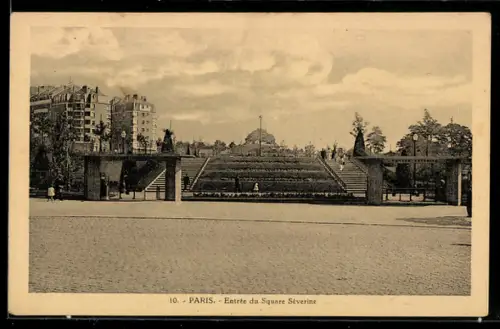 AK Paris, Entrée du Square Séverine