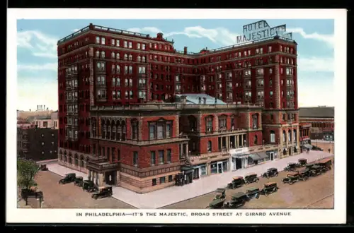 AK Philadelphia, PA, Majestic Hotel, Broad Street at Girard Avenue