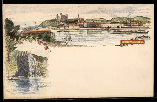 Künstler-AK Pozsony, Panorama