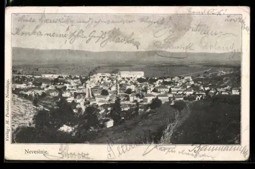 AK Nevesinje, Panoramablick auf die Stadt