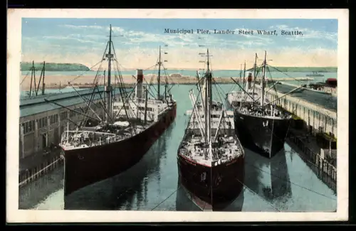 AK Seattle, WA, Municipal Pier, Lander Street Wharf