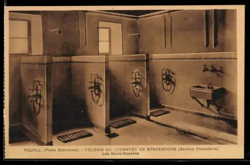 AK La Broque, Yquell, Colonie de vacances de Strasbourg, Les Bains-Douches