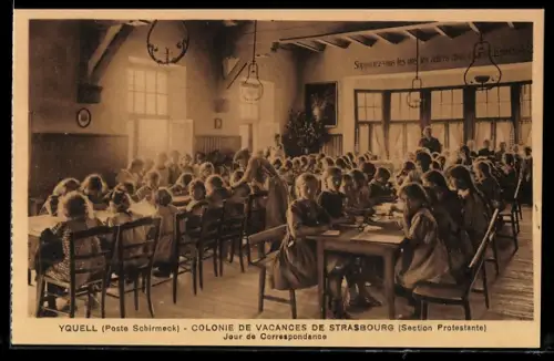 AK La Broque, Yquell, Colonie de vacances de Strasbourg, Jour de Correspondance