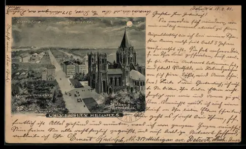 AK New York, NY, University Heights, Columbia University, St. John`s Cathedral