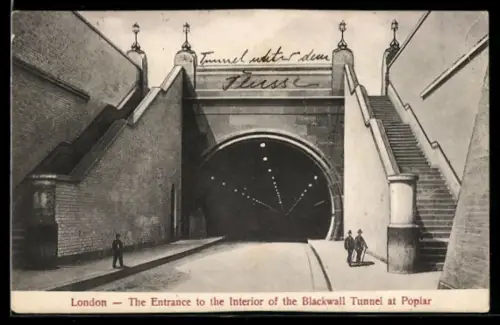 AK London, The Entrance to the Interior of the Blackwall Tunnel at Poplar