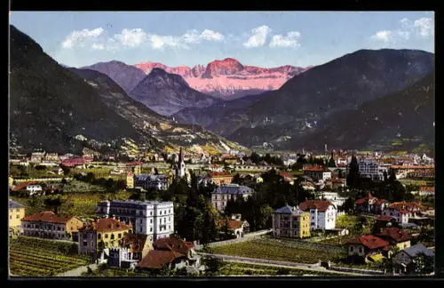 AK Gries presso Bolzano, Vista panoramica verso il Catinaccio nelle Dolomiti