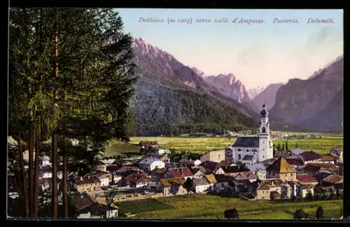 AK Dobbiaco /Pusteria, Dobbiaco verso valle d`Ampezzo