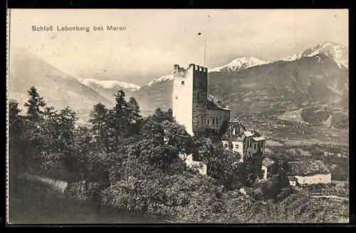AK Merano, Castello Lebenberg con vista montagna