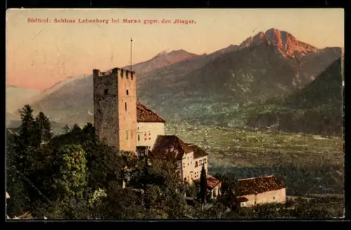 AK Merano, Castello Lebenberg verso il Monte Ifinger