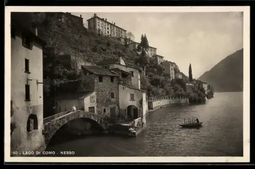 AK Nesso /Lago di Como, Teilansicht am See