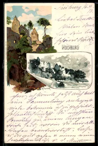 Künstler-AK Karl Mutter: Hochburg, unter der Burgruine