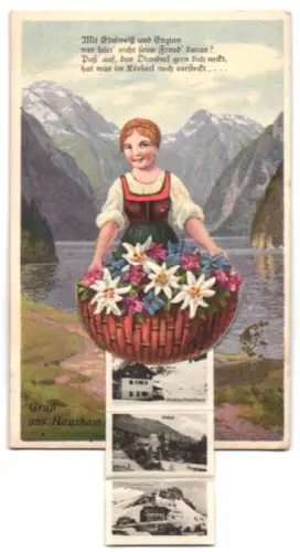 Leporello-AK Hausham, Unterkunftshaus a. Spitzingsee, Valepp, Rotwandhaus