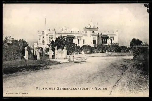 AK Algier, Blick zum Deutschen Generalkonsulat
